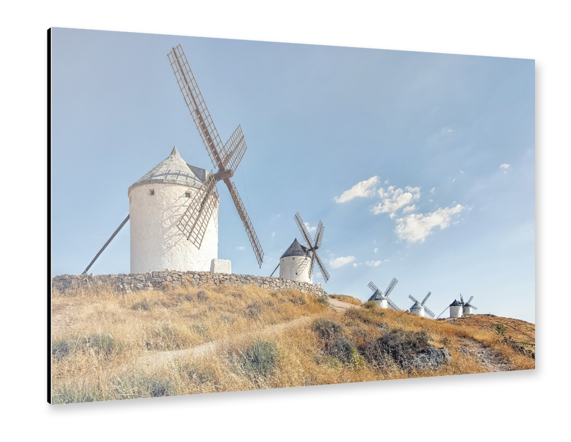 Alu-Dibond "Windmills in La Mancha" 75x50 cm artboxONE