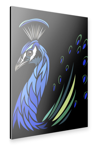 Alu-Dibond "Tribal Peacock" 30x20 cm artboxONE