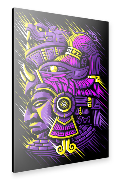 Alu-Dibond "Retro mayan statue" 30x20 cm artboxONE