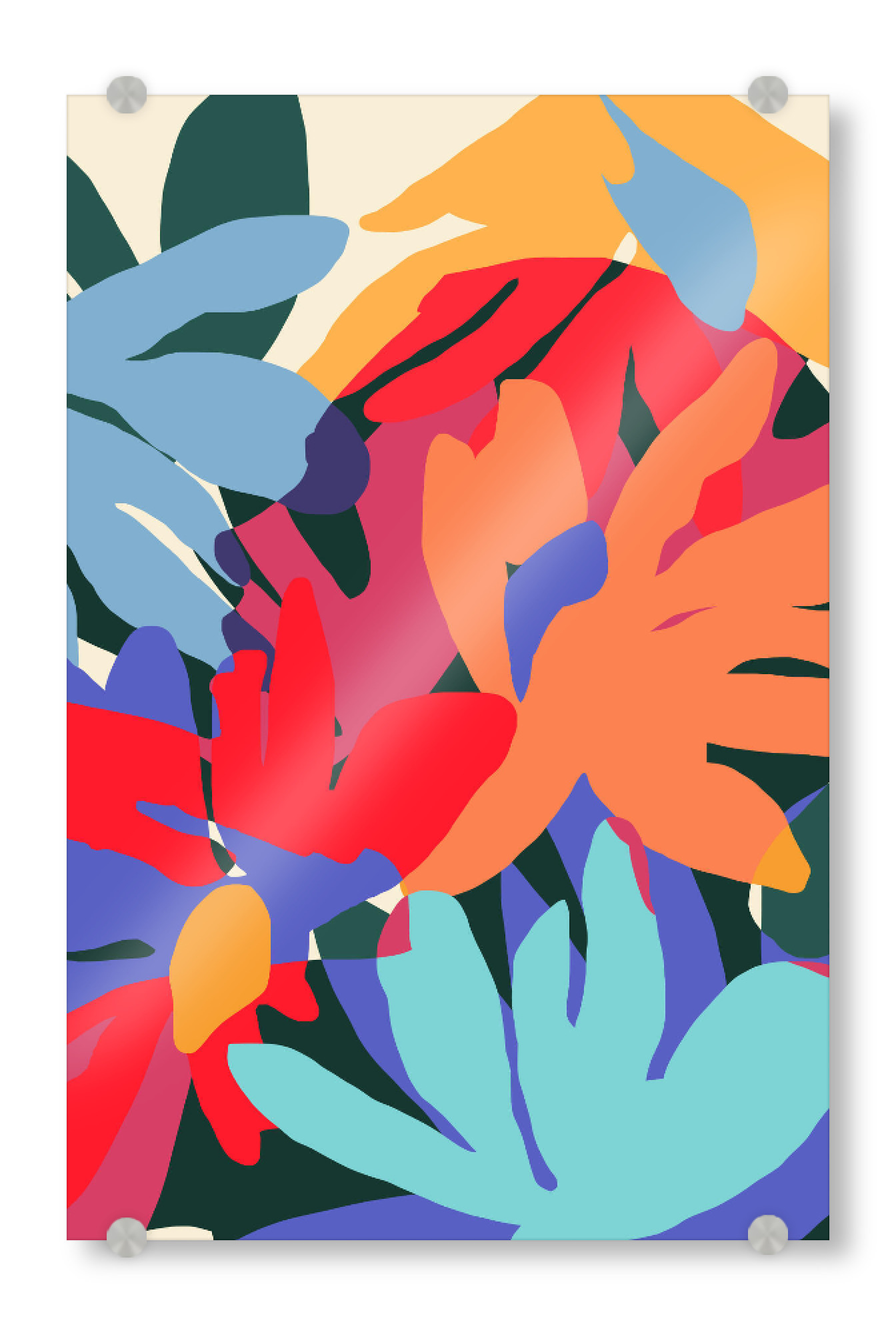 Acrylglasbild "Where Flowers Blossom" artboxONE - Floral,Abstrakt