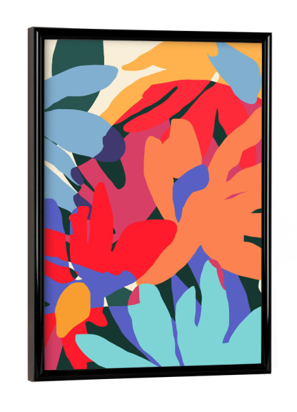 Poster mit schwarzem Rahmen "Where Flowers Blossom" artboxONE - Floral,Abstrakt