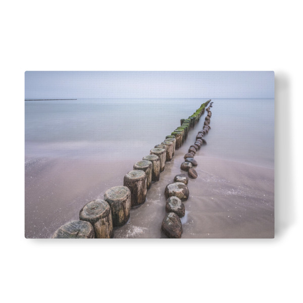 Leinwandbild "Holzbuhnen" artboxONE - Natur,Reise / Strand und Meer