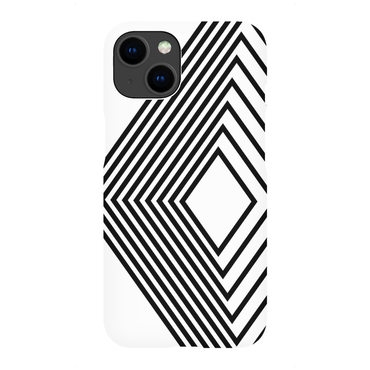 iPhone "Geometry Line ART - white black" Premium-Case Handyhülle artboxONE