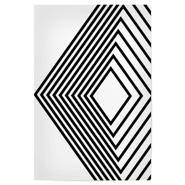 Poster 30x20 cm "Geometry Line ART - white black" artboxONE - Abstrakt,Schwarzweiß,Geometrie