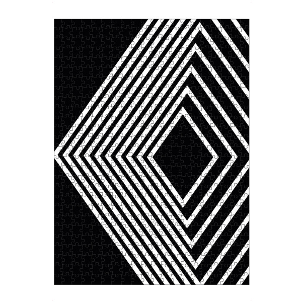 artboxONE Puzzle "Geometry Line ART black white" artboxONE - Abstrakt,Schwarzweiß,Geometrie