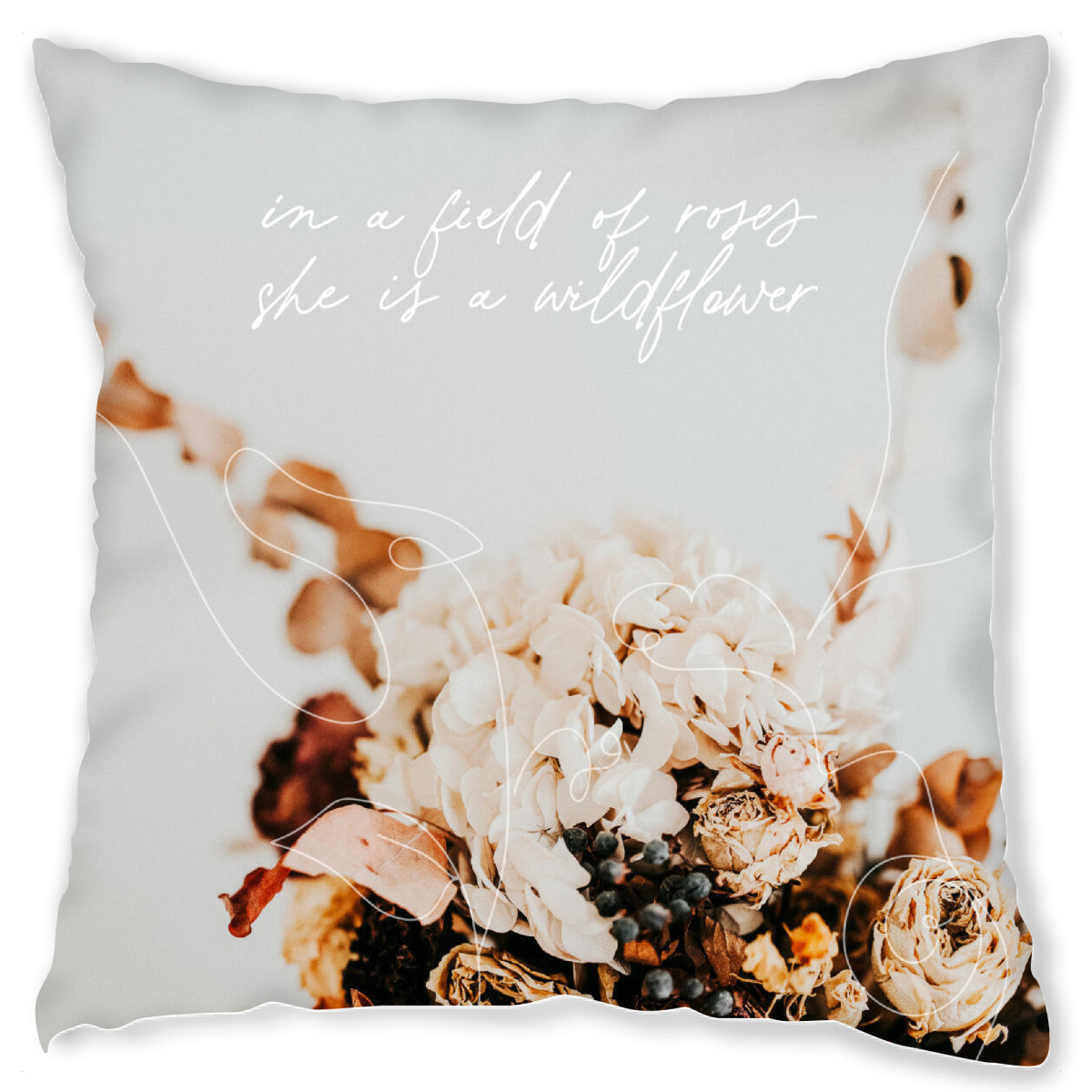 Design-Kissen "Wildflower" artboxONE - Typografie,Natur,Floral