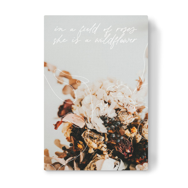 Leinwandbild "Wildflower" artboxONE - Typografie,Natur,Floral