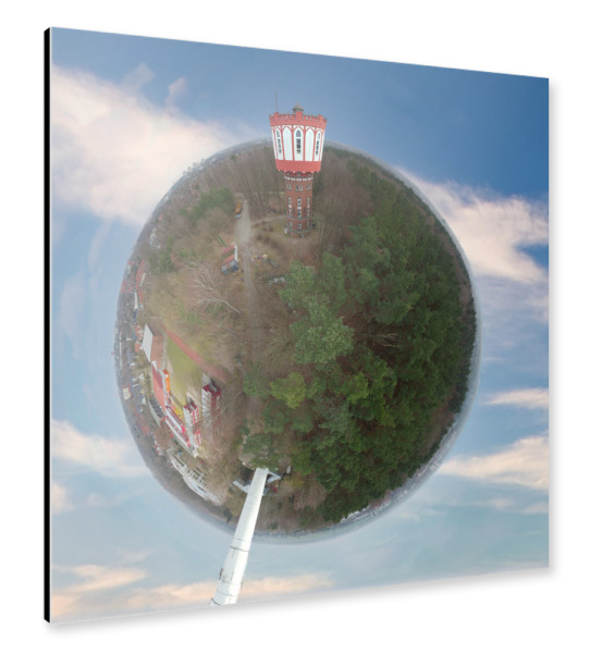 Alu-Dibond "Wasserturm -Sander Dickkopp- HH" 30x30 cm artboxONE