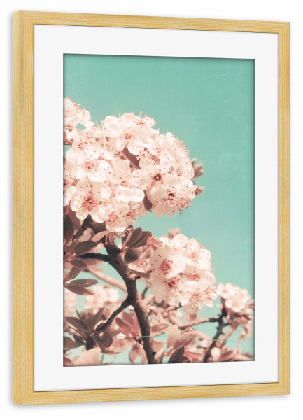 Poster mit Rahmen kiefer "Blush Vintage Flowers" artboxONE - Natur,Floral