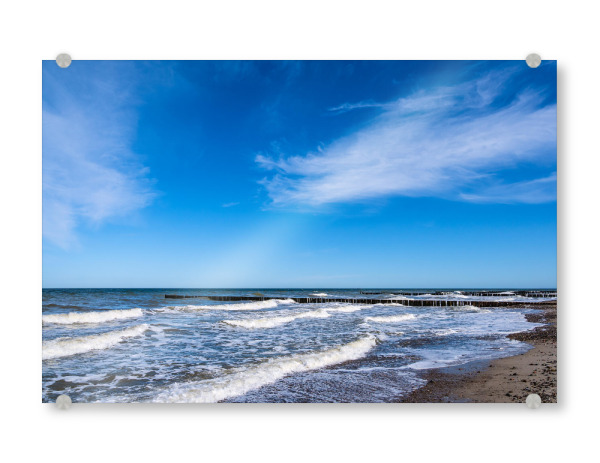 Acrylglasbild "Buhnen an der Ostsee" artboxONE - Natur,Reise,Reise / Strand und Meer