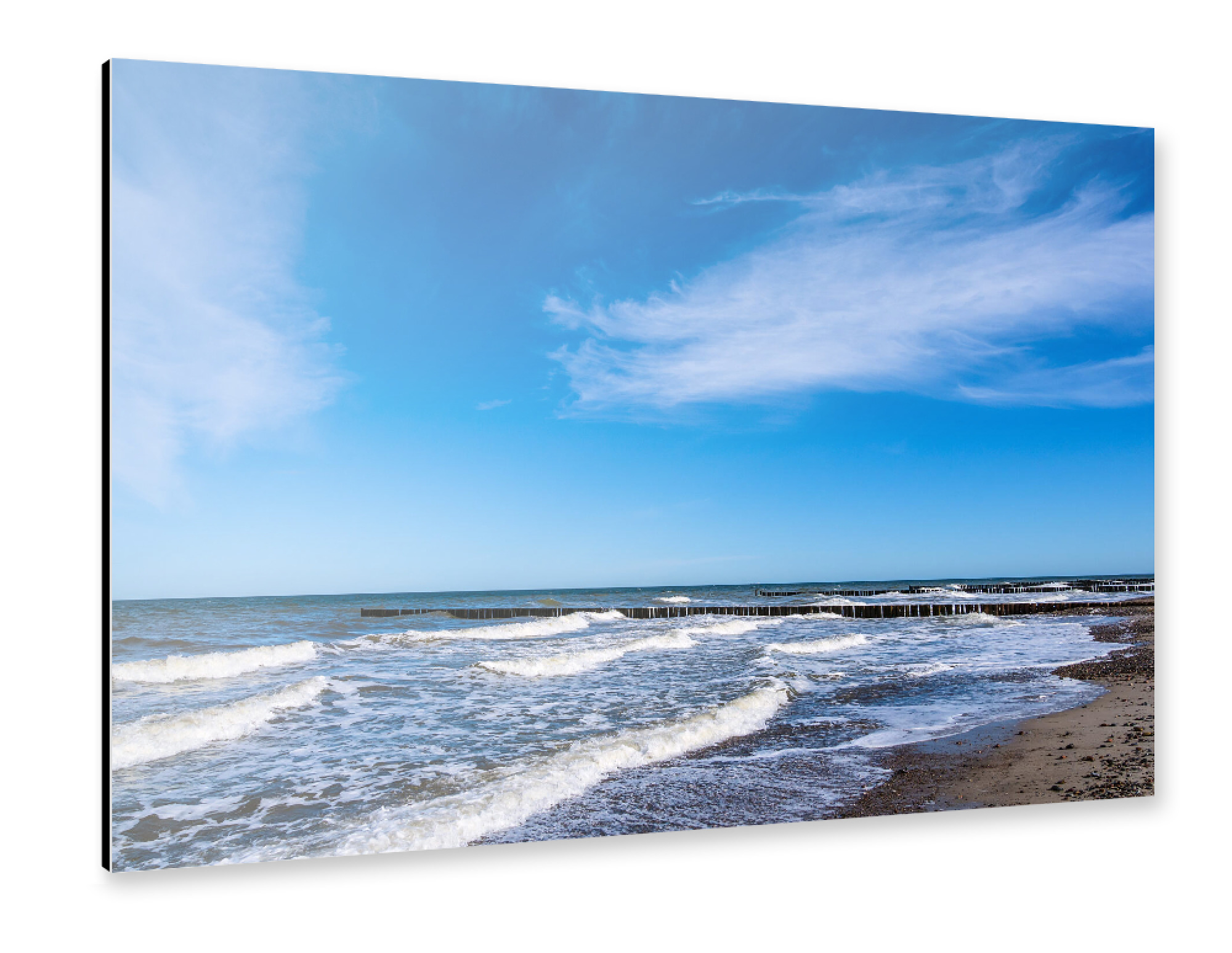 Alu-Dibond "Buhnen an der Ostsee" 30x20 cm artboxONE