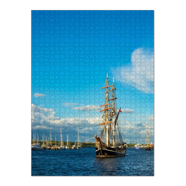 Puzzle Ravensburger "Segelschiffe in Rostock" artboxONE - Reise,Städte / Weitere