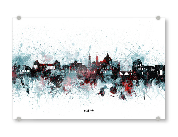Acrylglasbild "Rome skyline artistic grey" artboxONE - Städte,Reise,Architektur,Städte / Rom