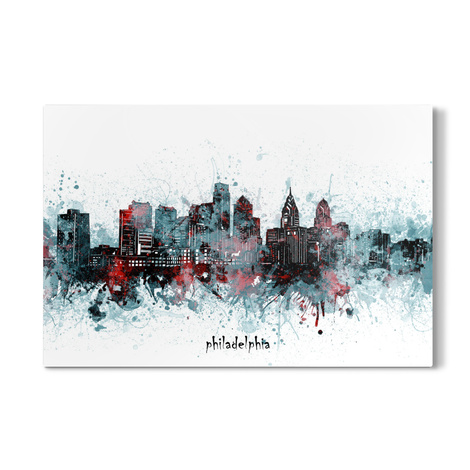 Galerie-Print "Philadelphia skyline artistic grey" 75x50 cm artboxONE