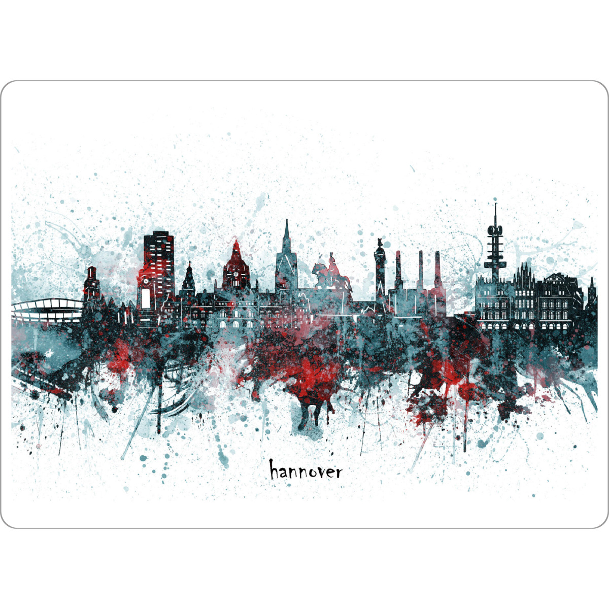 Tischset "Hannover skyline artistic grey" artboxONE - Städte,Reise,Architektur