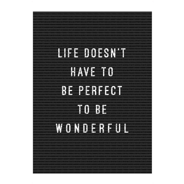 artboxONE Puzzle "Letterboard Wonderful Life" artboxONE - Typografie,Abstrakt,Schwarzweiß,Liebe