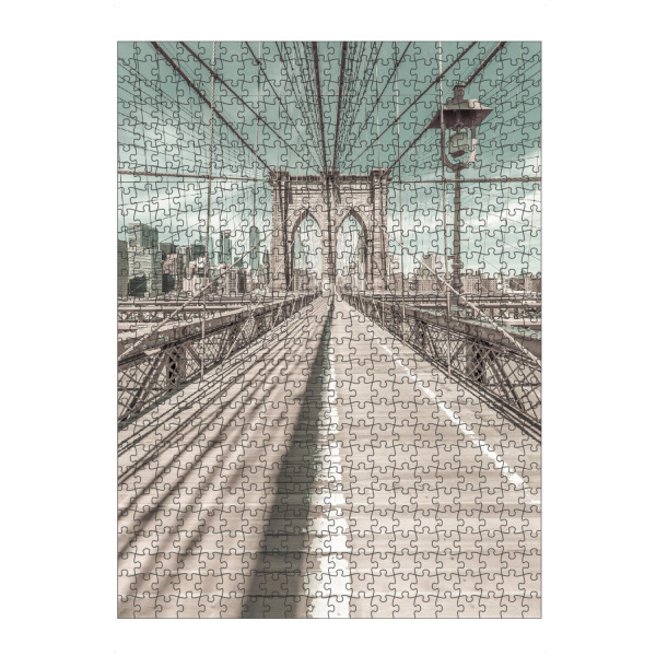 artboxONE Puzzle "NYC Brooklyn Bridge | Vintage" artboxONE - Städte / New York,Architektur,Reise / Länder