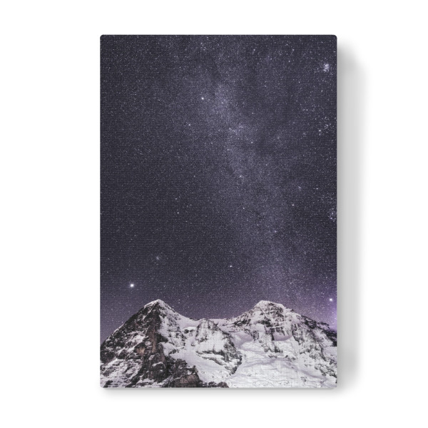 Leinwandbild "Nightscape with Eiger and Mönch" artboxONE - Natur