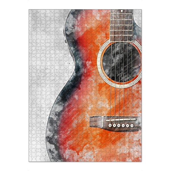 Puzzle Ravensburger "Guitar 2 (matart)" artboxONE - Musik - Guitar,Guitarist,Instrument,Gitarre,Musik,Instruments,Music,Musical,Musician