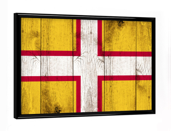 Poster mit schwarzem Rahmen "Dorset Flag" artboxONE - Reise,Abstrakt,Reise / Länder