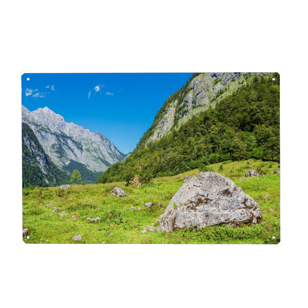 Metall Poster "Landschaft mit Felsen" artboxONE - Natur,Reise
