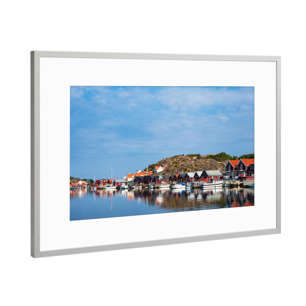 Poster mit Rahmen Silber "Hamburgsund in Westschweden" artboxONE - Natur,Reise,Architektur,Reise / Strand und Meer,Reise / Länder