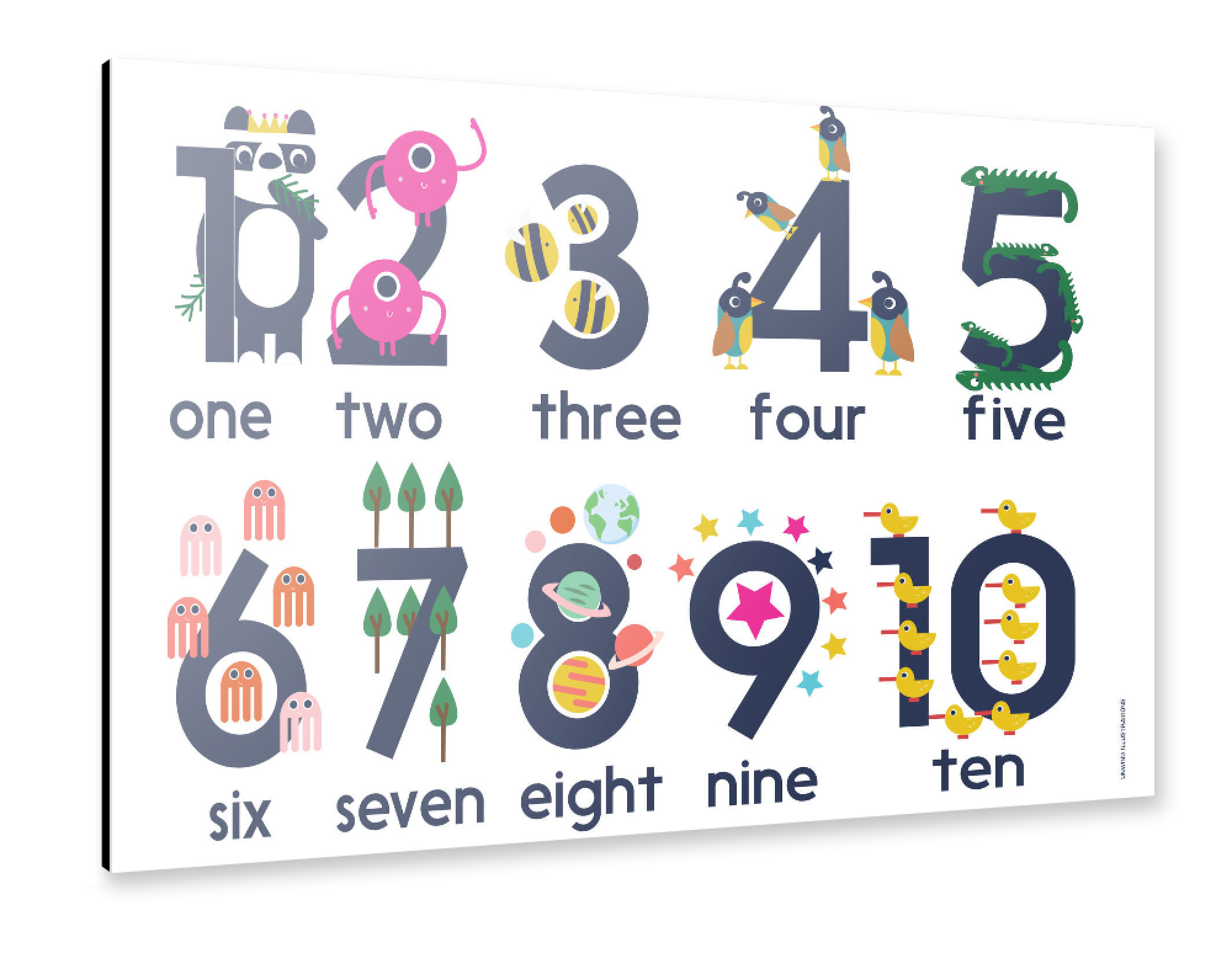 Alu-Dibond "Learning Numbers for Children" 75x50 cm artboxONE