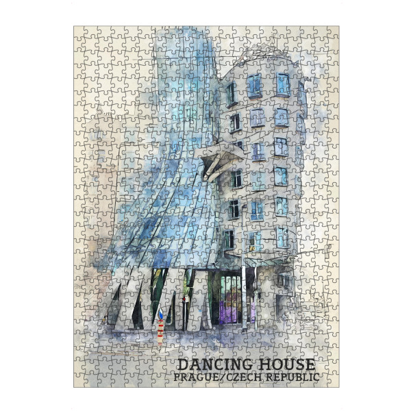 artboxONE Puzzle "Tanzendes Haus Sketch" artboxONE - Städte,Architektur