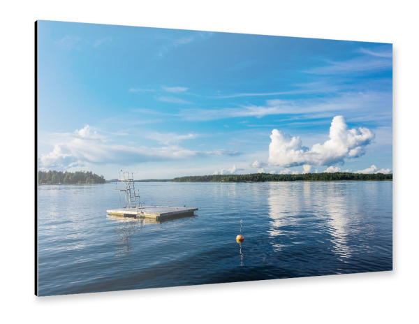 Alu-Dibond "Badestelle in Schweden" 30x20 cm artboxONE