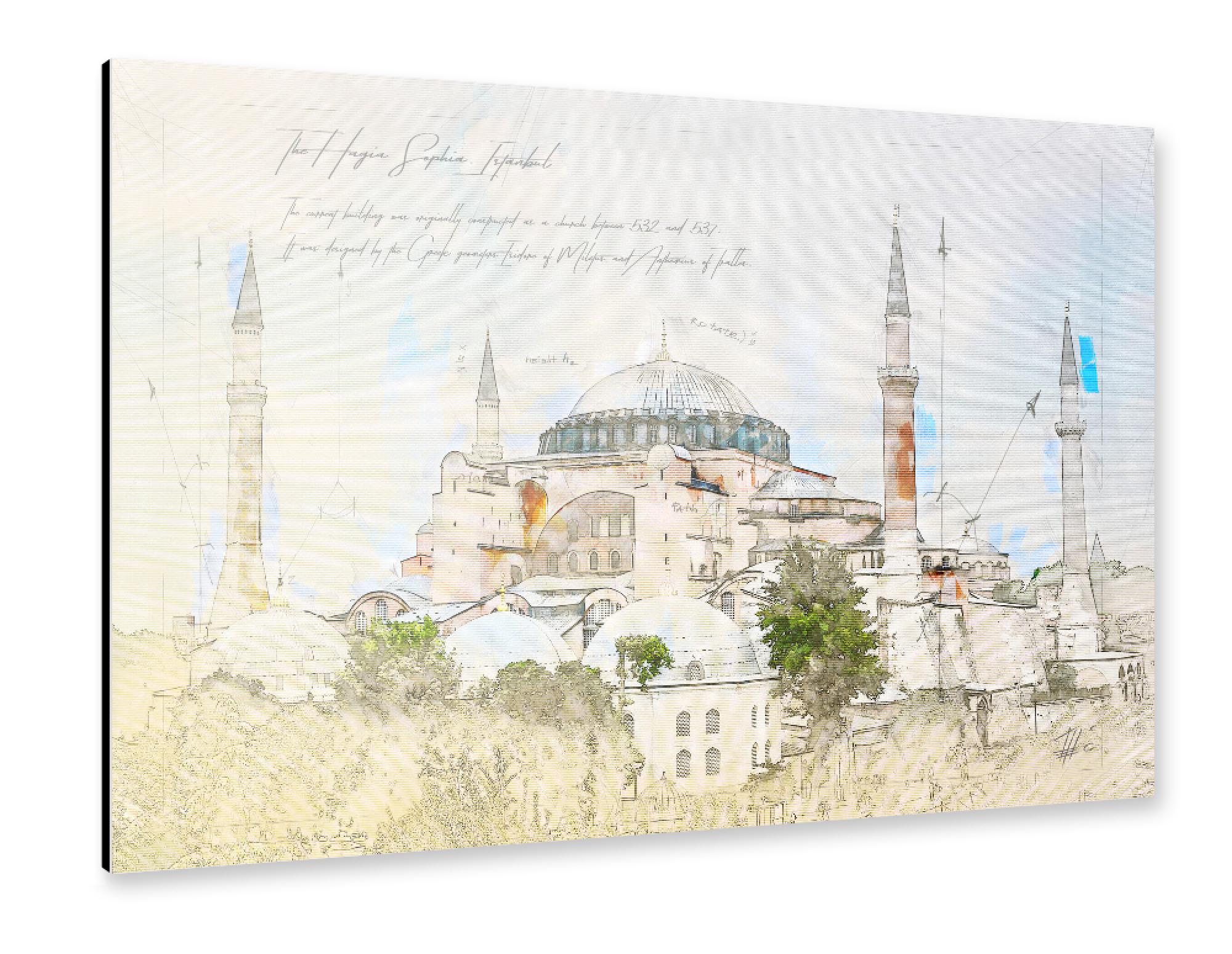 Alu-Dibond "Hagia Sophia, Istanbul" 75x50 cm artboxONE