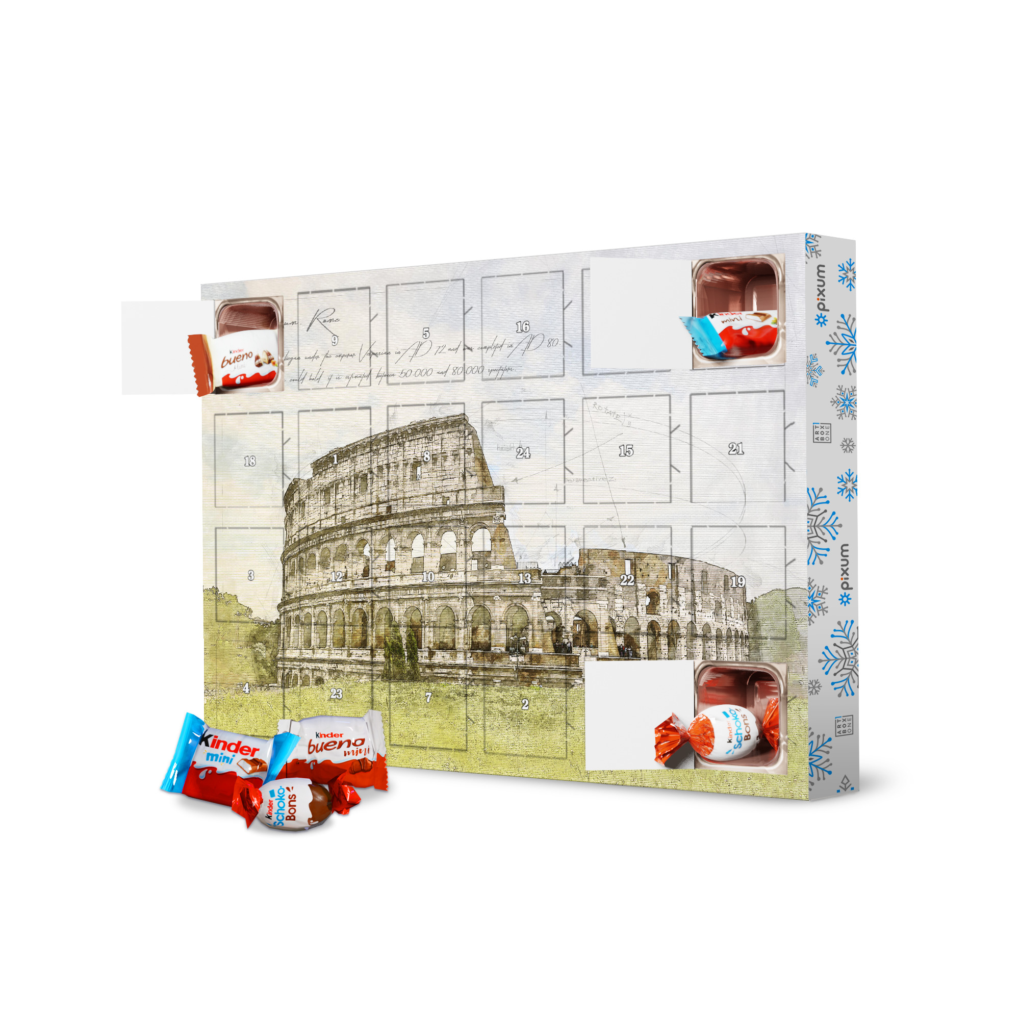 Adventskalender mit Produkten von Kinder Colosseum, Rome artboxONE Adventskalender Städte