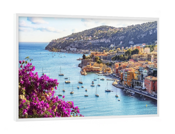 Poster mit weißem Rahmen "Villefranche Sur Mer" artboxONE - Städte,Reise,Reise / Strand und Meer,Reise / Länder