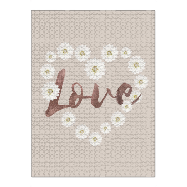 Puzzle Ravensburger "Flower Love Rosegold" artboxONE - Natur,Floral,Liebe