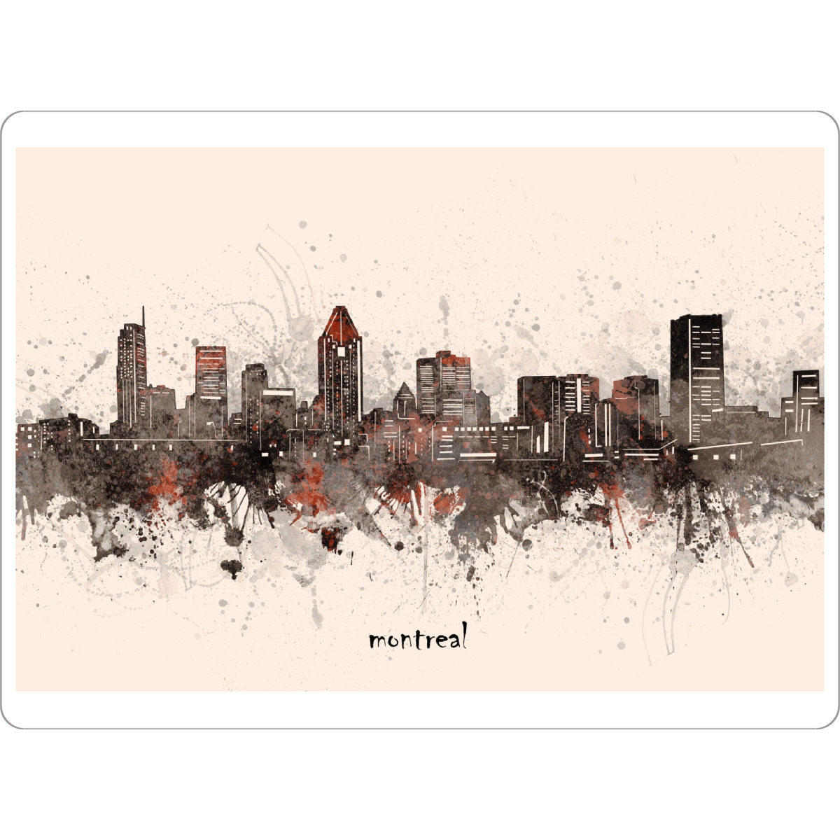 Tischset "Montreal skyline artistic beige" artboxONE - Städte,Architektur