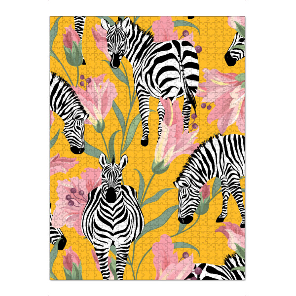 Puzzle Ravensburger "Striped For Life | Zebra Mango" artboxONE - Floral,Tiere