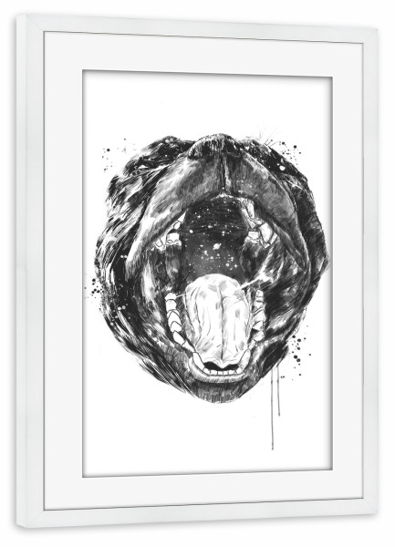 Poster mit Rahmen weiß "Birth of the universe" artboxONE - Tiere,Galaxy