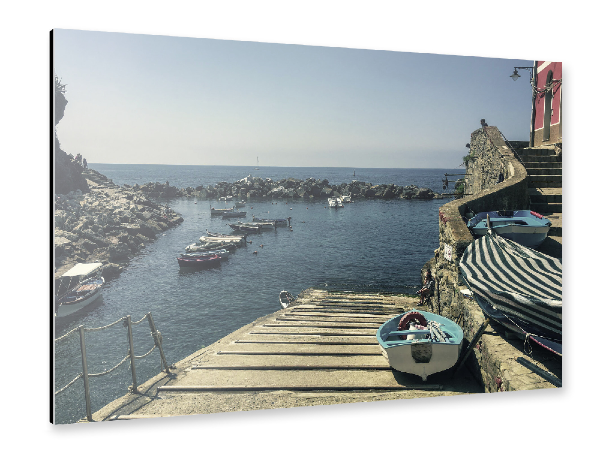 Alu-Dibond "Cinque Terre: boarding" 75x50 cm artboxONE