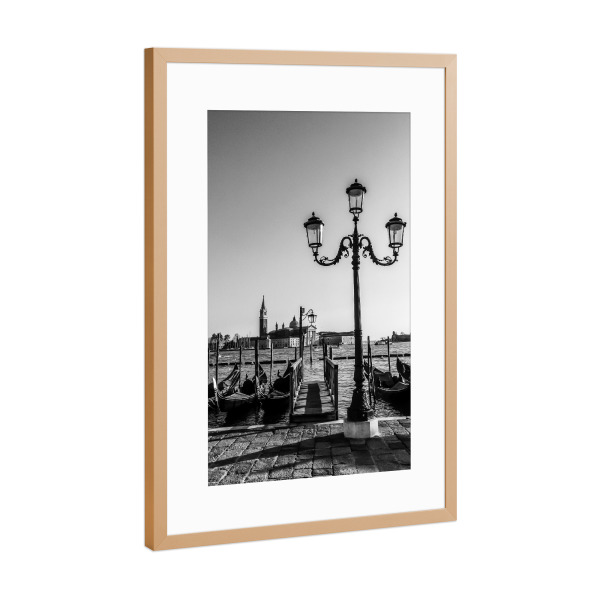 Poster mit Rahmen Kupfer "Venice in BW" artboxONE - Reise,Städte / Venedig