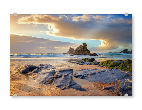 Acrylglasbild "Porthcothan Beach" artboxONE - Natur,Reise,Reise / Strand und Meer