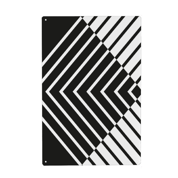 Holzbild "Geometry Line ART ov black white" artboxONE - Abstrakt,Schwarzweiß,Geometrie