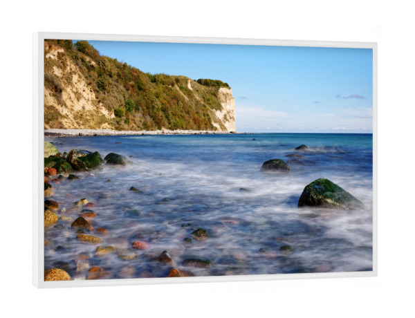 Poster mit weißem Rahmen "Steinstrand am Kap Arkona" artboxONE - Natur,Reise / Strand und Meer