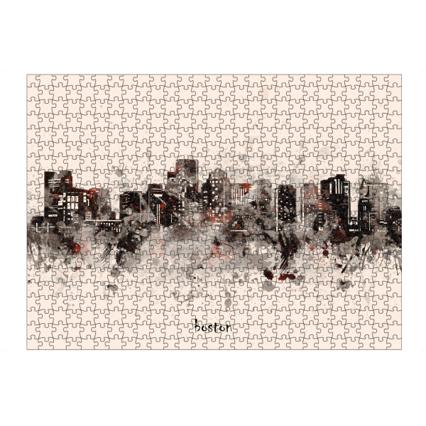 Puzzle Ravensburger "Boston skyline artistic beige" artboxONE - Städte,Architektur,Städte / Boston
