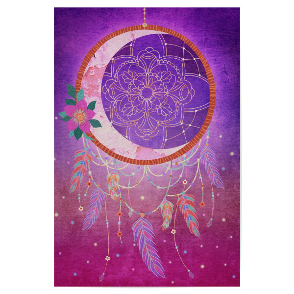 Poster 30x20 cm "Blumiger Traumfänger" artboxONE - Floral