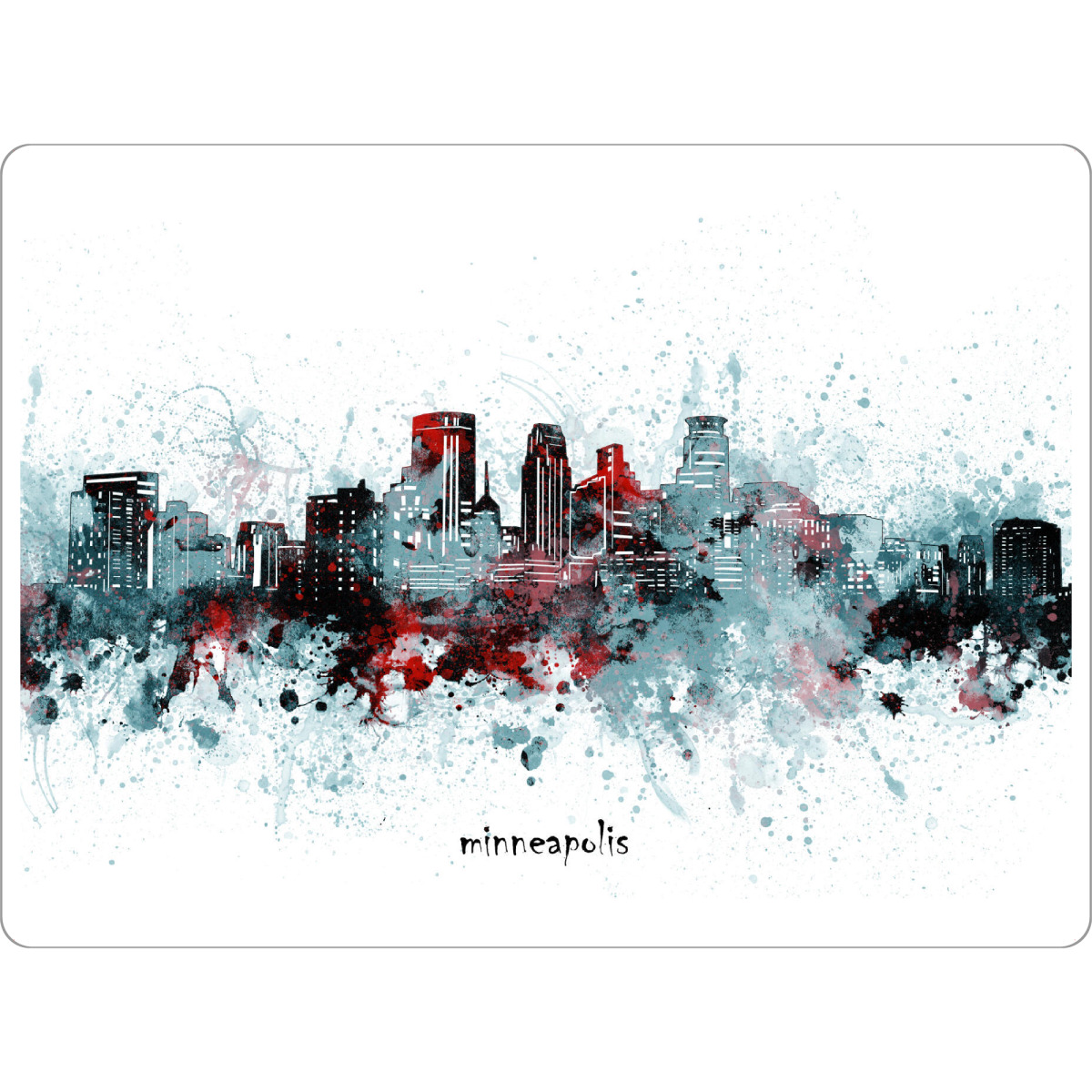 Tischset "Minneapolis skyline artistic grey" artboxONE - Städte,Reise,Architektur