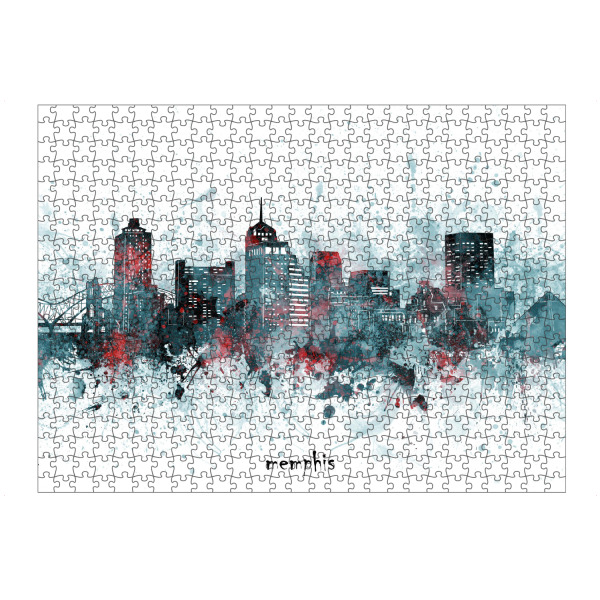 artboxONE Puzzle "Memphis skyline artistic grey" artboxONE - Städte,Reise,Architektur