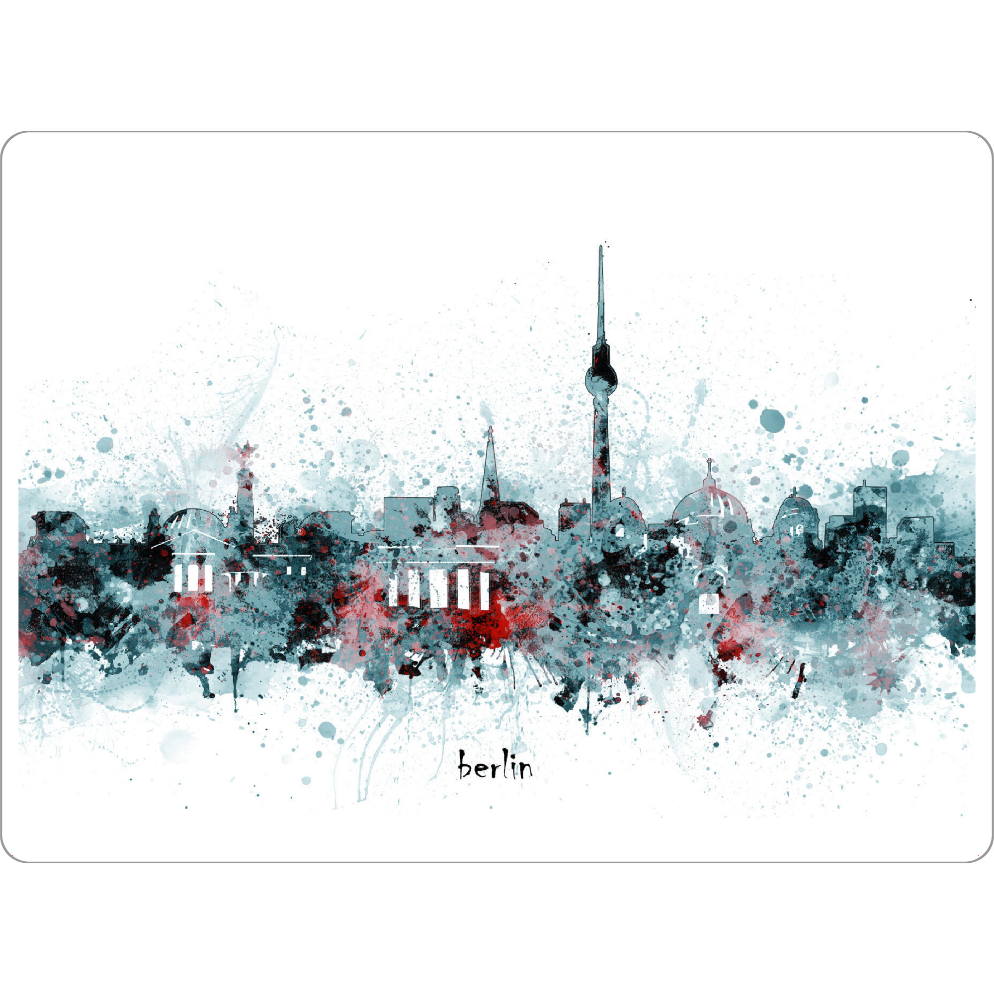 Tischset "Berlin skyline artistic grey" artboxONE - Städte,Städte / Berlin,Architektur