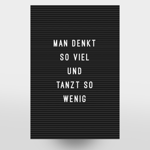 Letterboard Mehr Tanzen Letterboard Mehr Tanzen