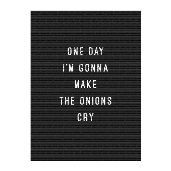 Puzzle Ravensburger "Letterboard Onions" artboxONE - Typografie,Essen & Trinken,Schwarzweiß,Essen & Trinken / Obst & Gemüse,Lustig