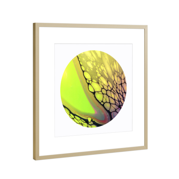Poster mit Rahmen Gold "Wing Art n Cells" artboxONE - Abstrakt