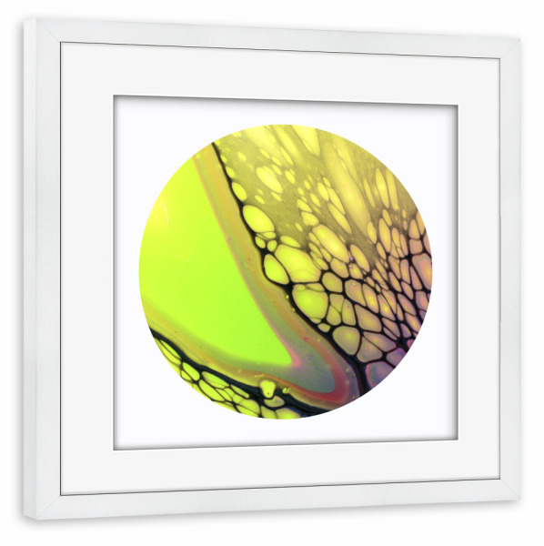 Poster mit Rahmen weiß "Wing Art n Cells" artboxONE - Abstrakt